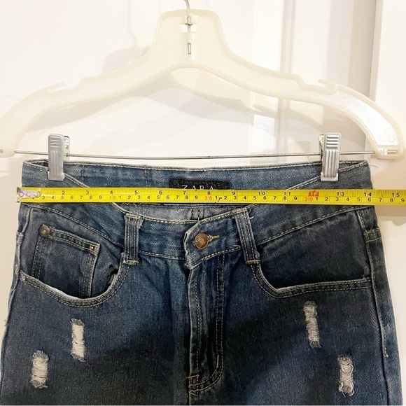 Zara Distressed Straight Leg Jeans - Picture 7 of 9